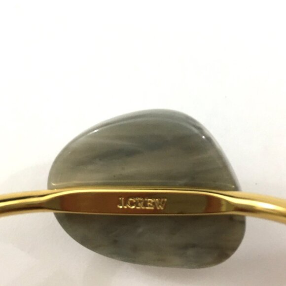 NEW! J.Crew Acetate Stone Open Cuff Bangle Distant Grey - OS - Picture 6 of 6